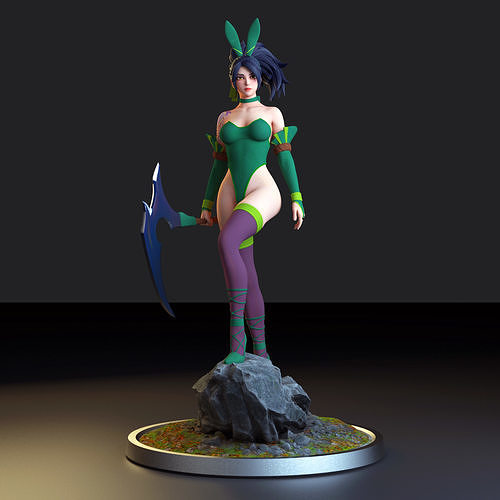 Bunny Akali FanArt  SFW and NSFW 3D print model