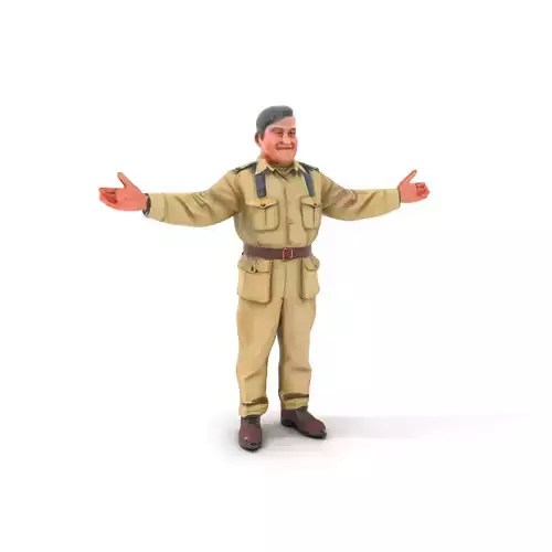 Uniformed Officer D Character Model Rigged and Animated