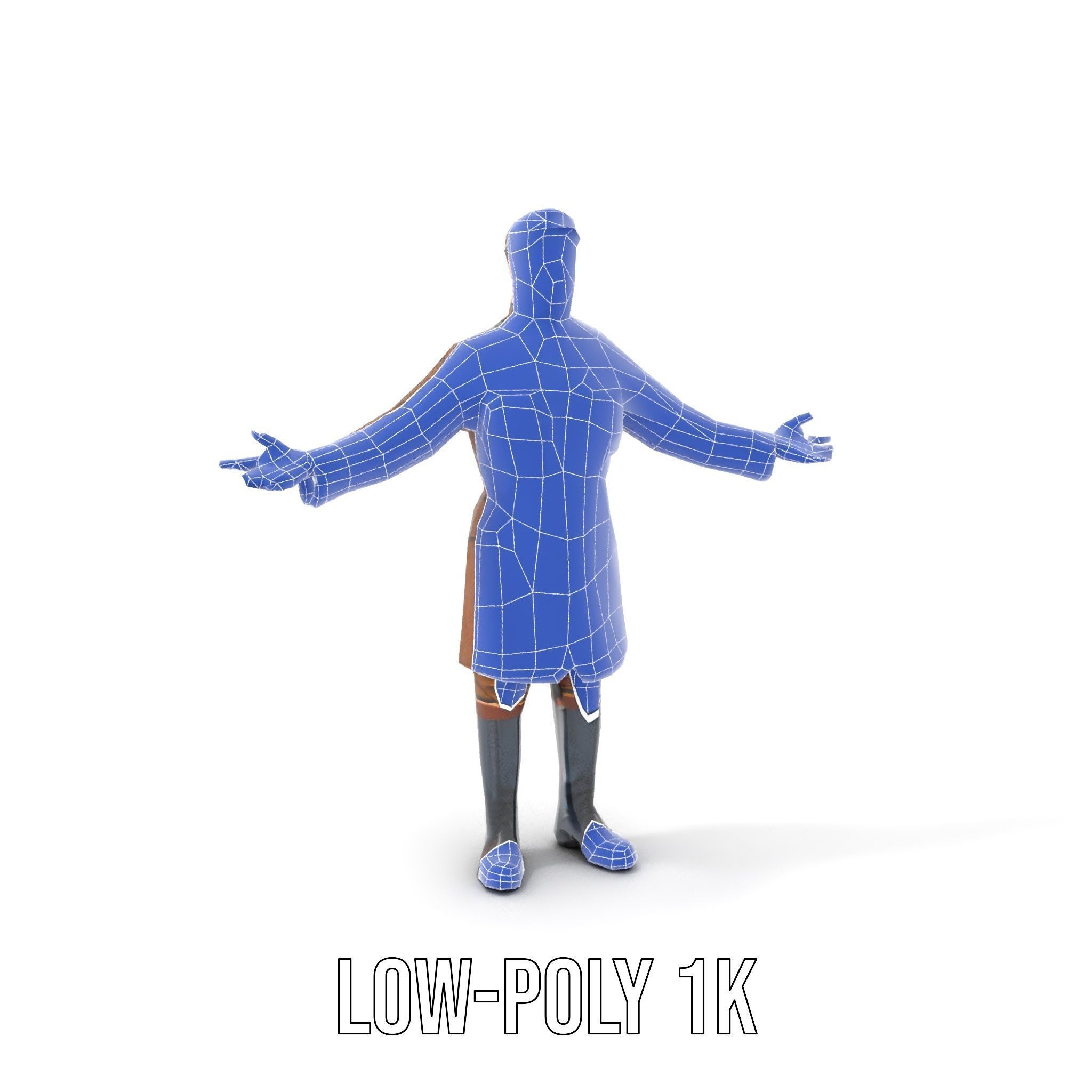 World War Soldier Rigged and Animated D Model Low-poly 3D model_16