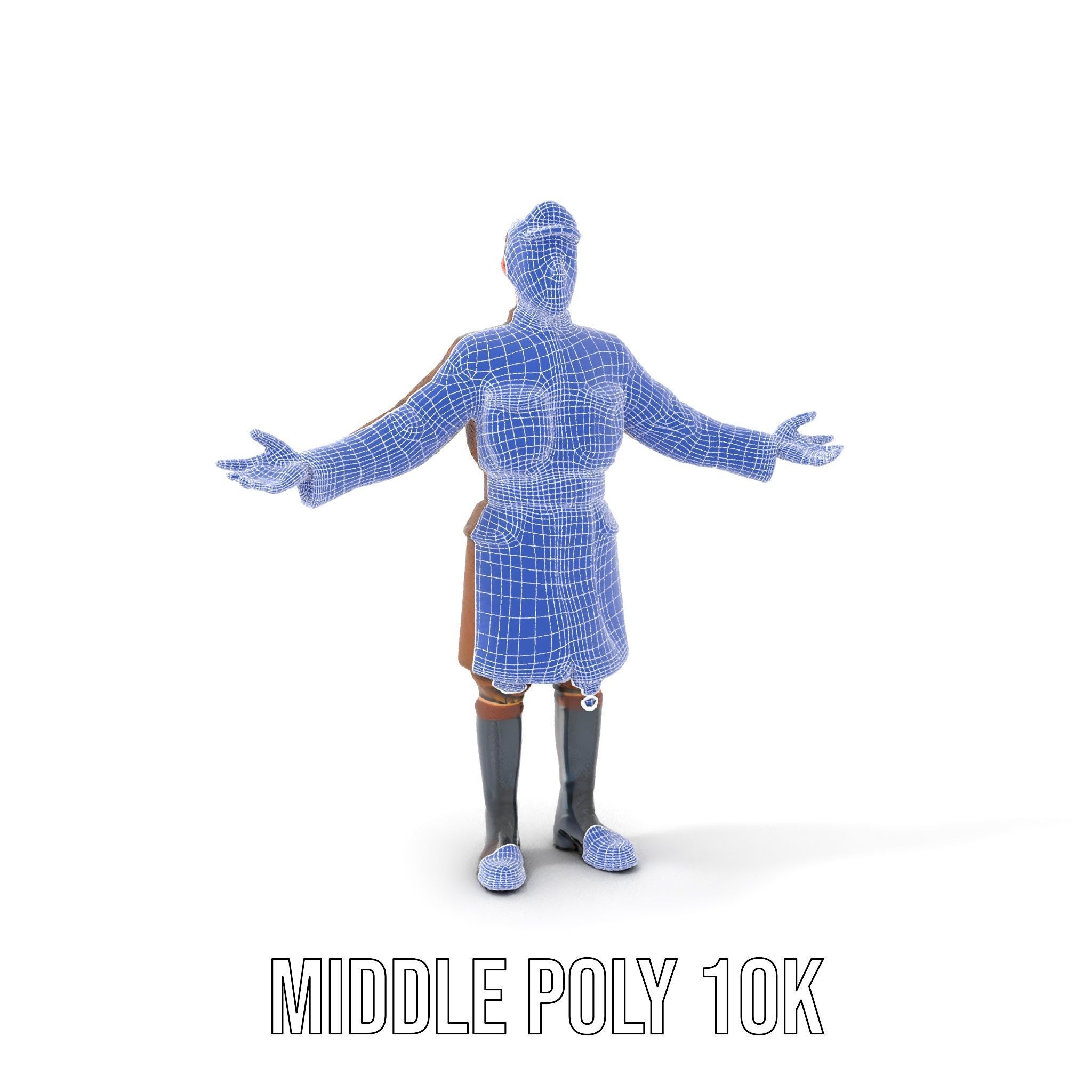 World War Soldier Rigged and Animated D Model Low-poly 3D model_12