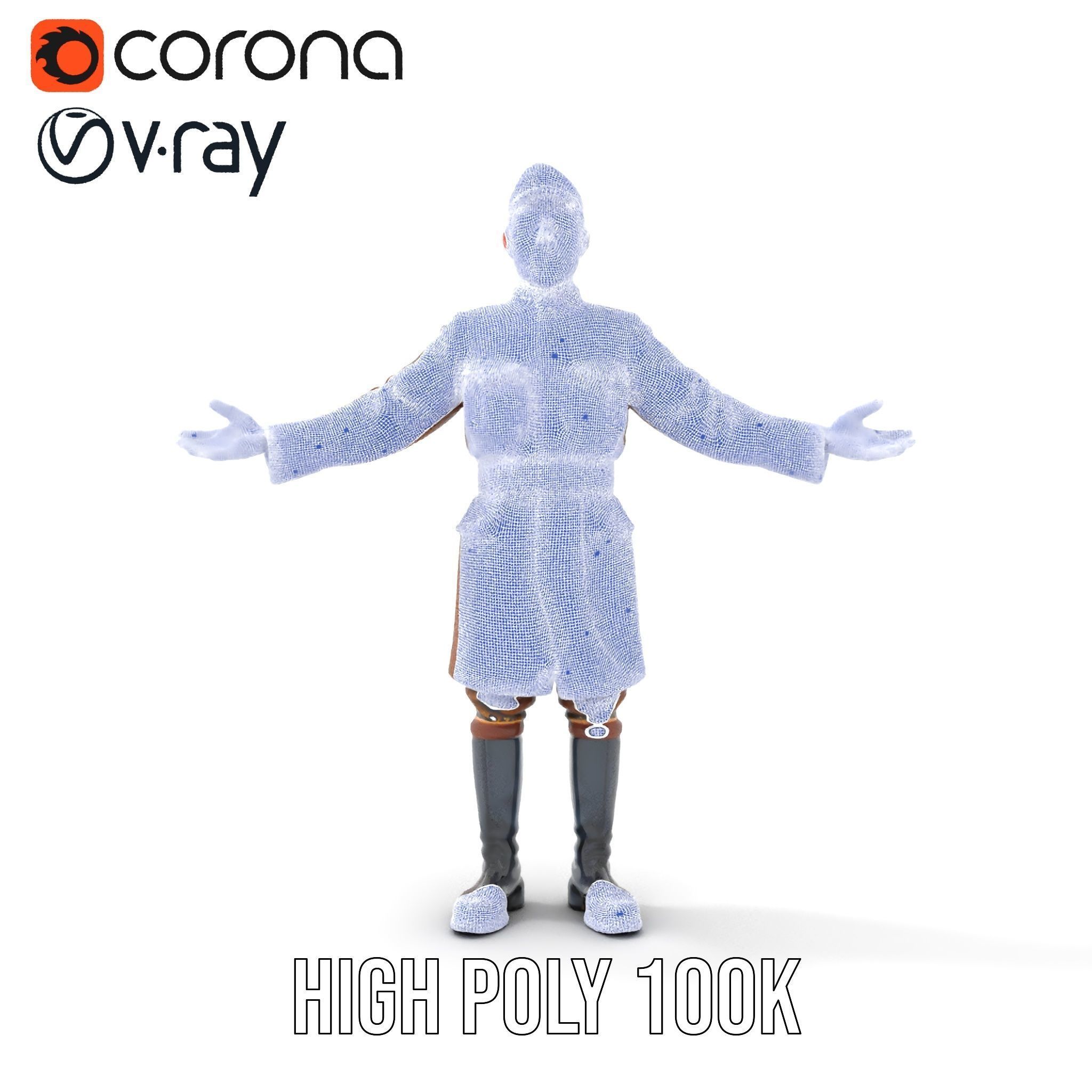 World War Soldier Rigged and Animated D Model Low-poly 3D model_36