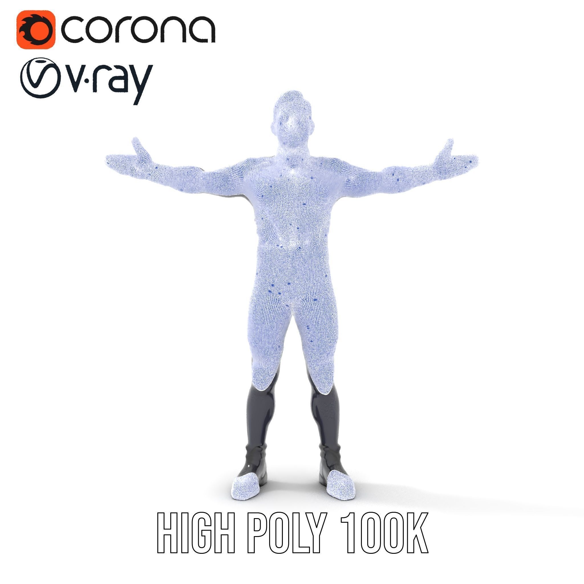 Futuristic Urban Warrior Rigged and Animated D Character Model Low-poly 3D model_29