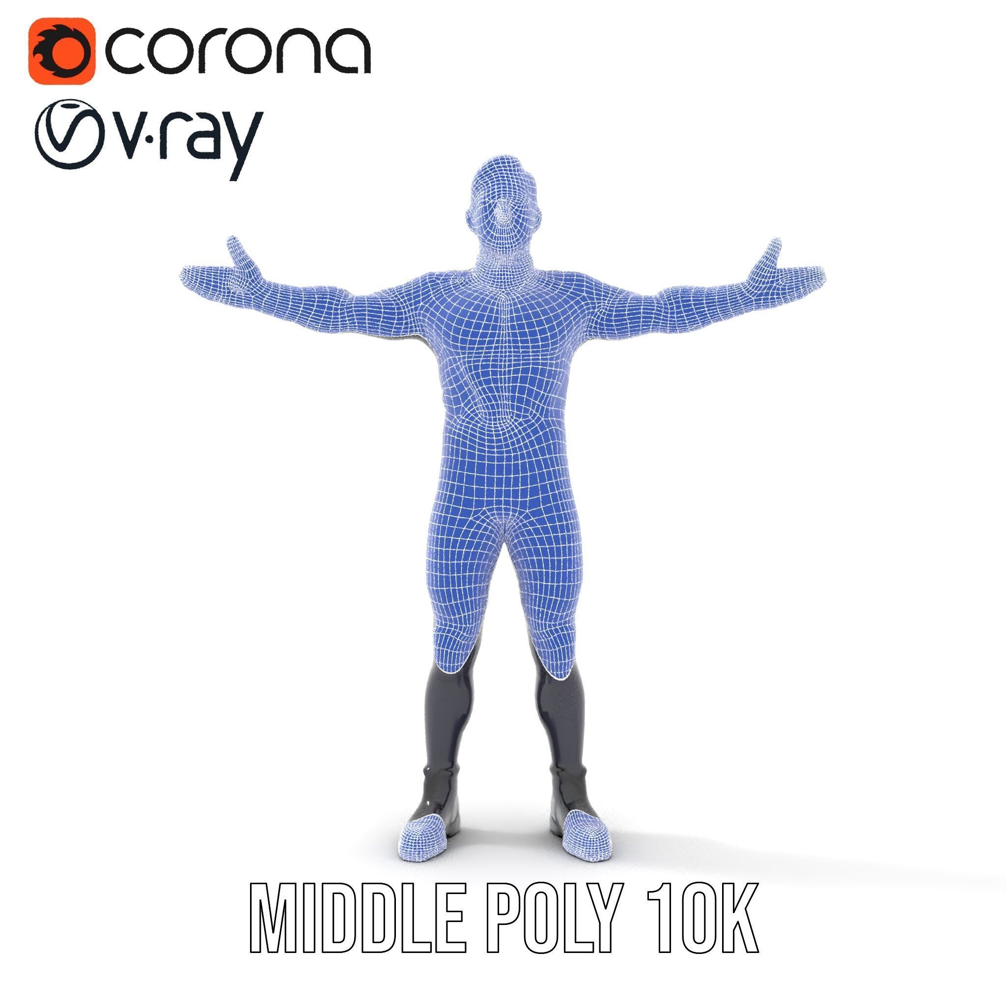 Futuristic Urban Warrior Rigged and Animated D Character Model Low-poly 3D model_15