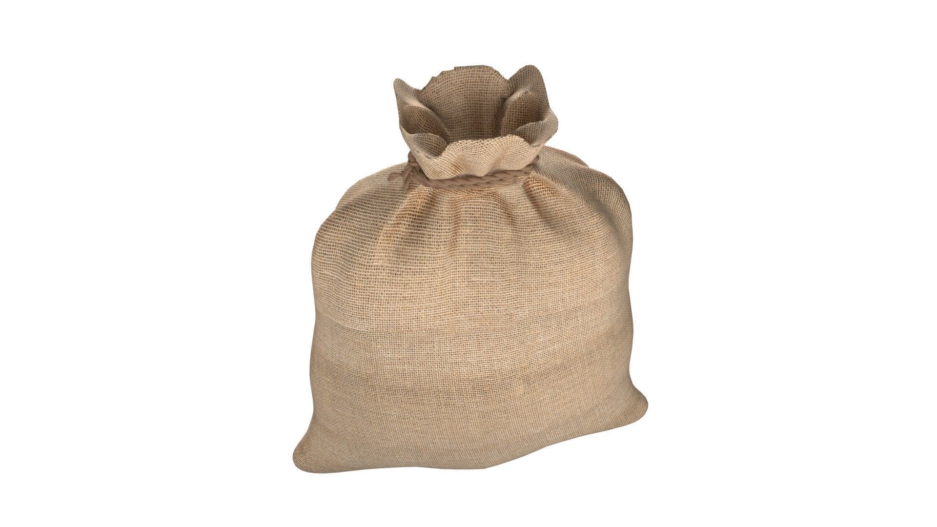 Sack 2  Low-poly 3D model_3