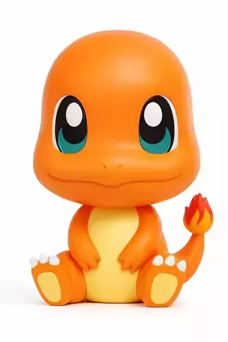 Fire Type Pokemon Charmander 3D print model