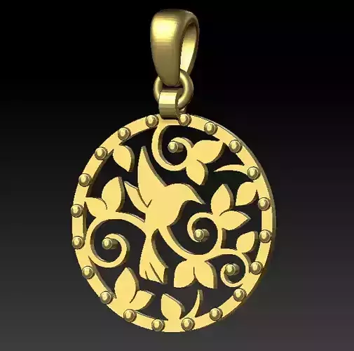 ROUND BURD PENDANT 