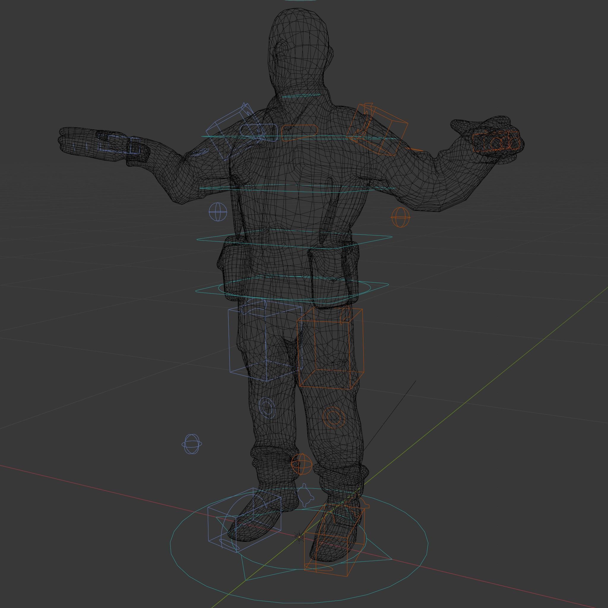 Character Model Veteran Soldier Rigged and Animated Low-poly 3D model_6