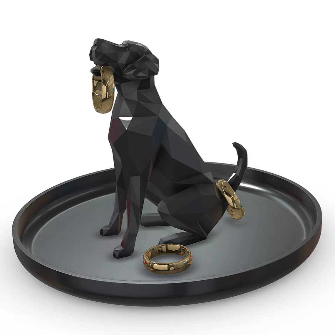 Great Dane ring holder 3D print model