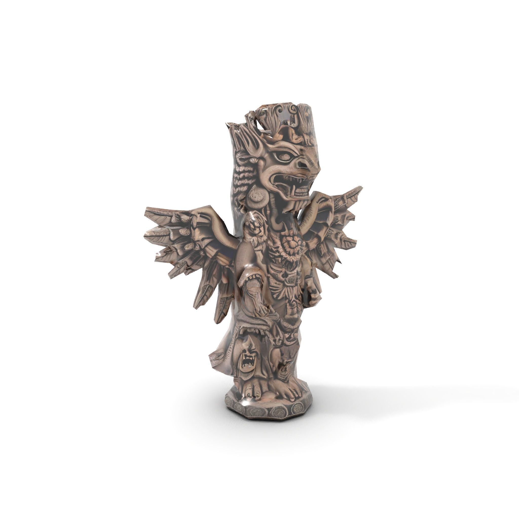 Ornate Winged Guardian Statue Model Pack Low-poly 3D model_7