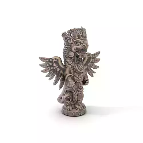 Ornate Winged Guardian Statue Model Pack Low-poly 3D model