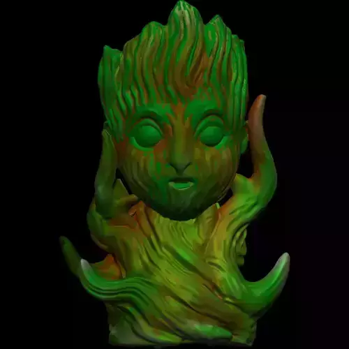 Groot Vase 3d Model