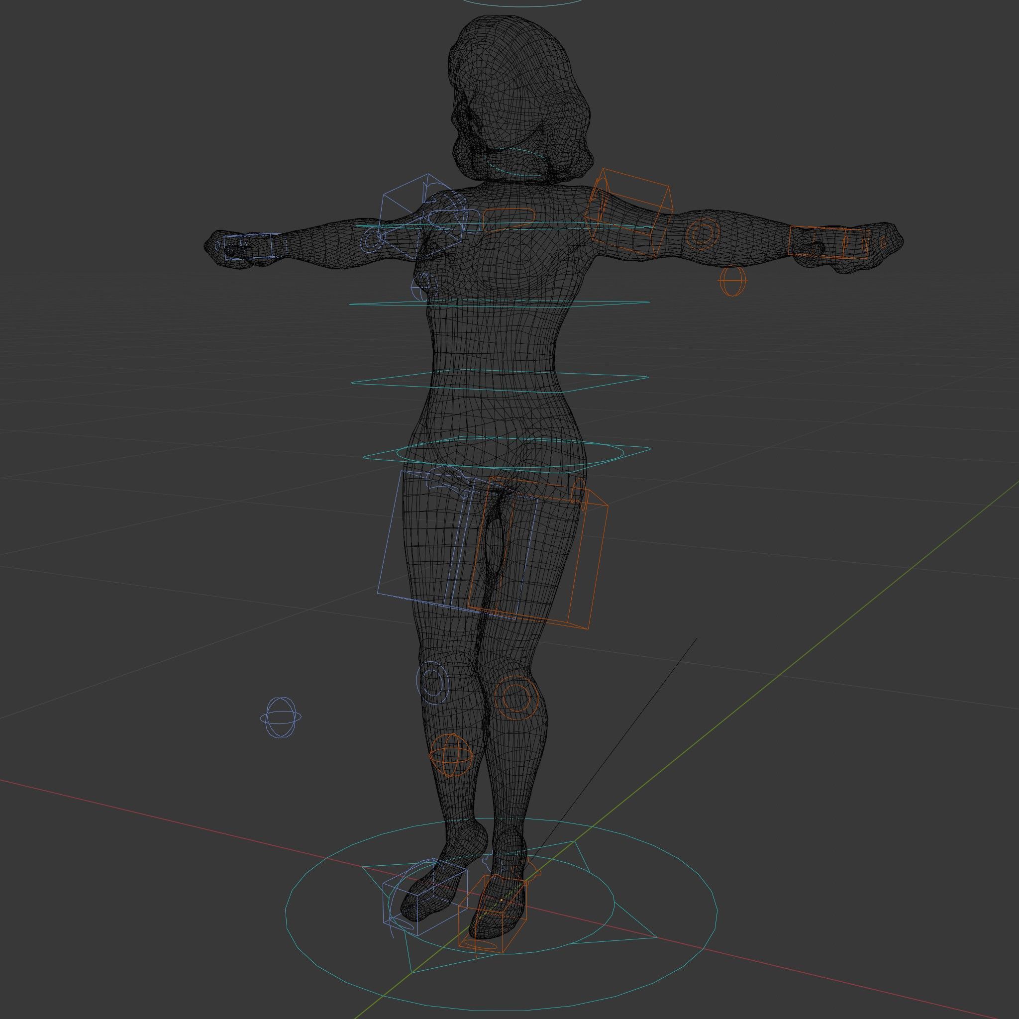 D Female Swimsuit Model Rigged and Animated Low-poly 3D model_6