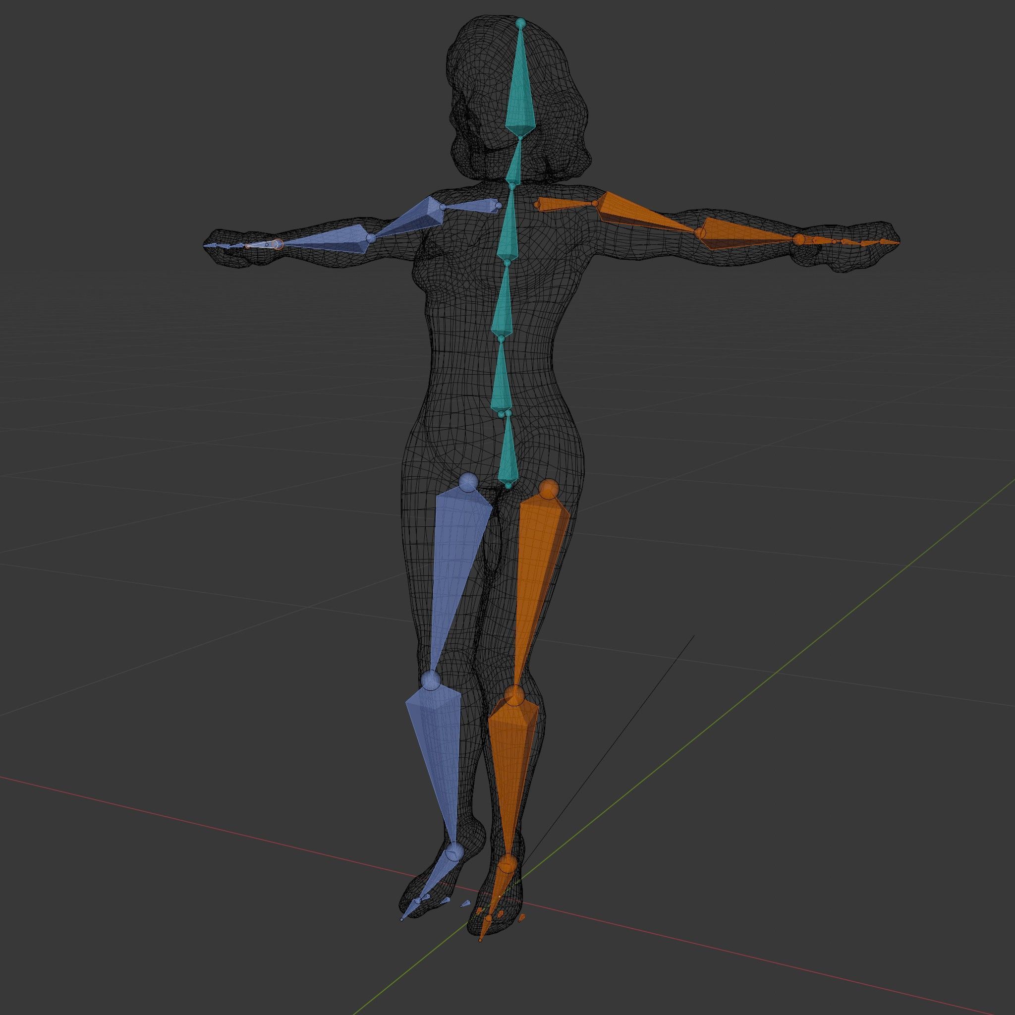 D Female Swimsuit Model Rigged and Animated Low-poly 3D model_5