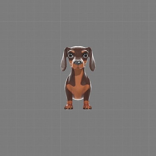 Adorable Dachshund Dog Free 3D print model