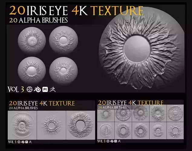 Eye-20 Eye Iris-Iris 4K Alpha Pack-Vol 03