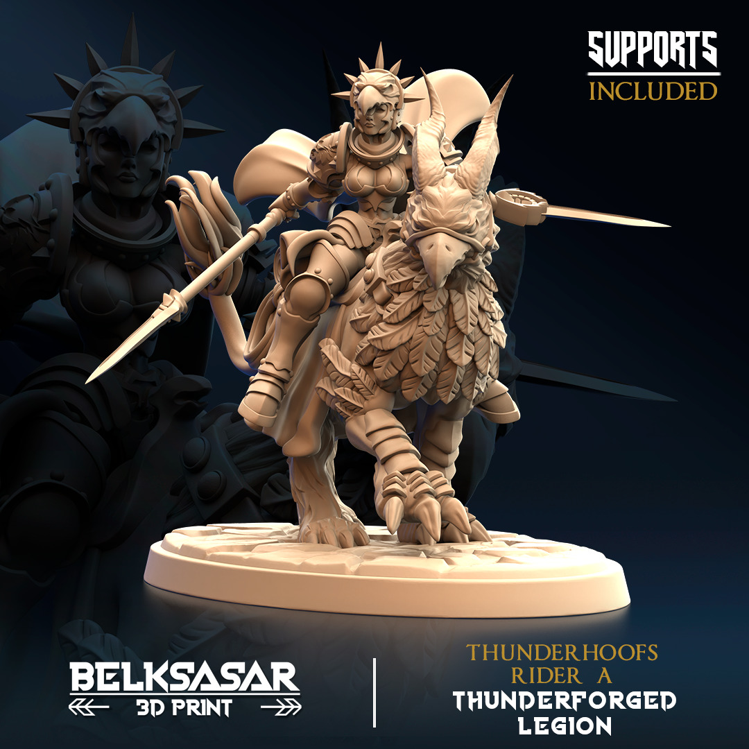 Thudnerhoofs Rider Set x3 3D print model_1