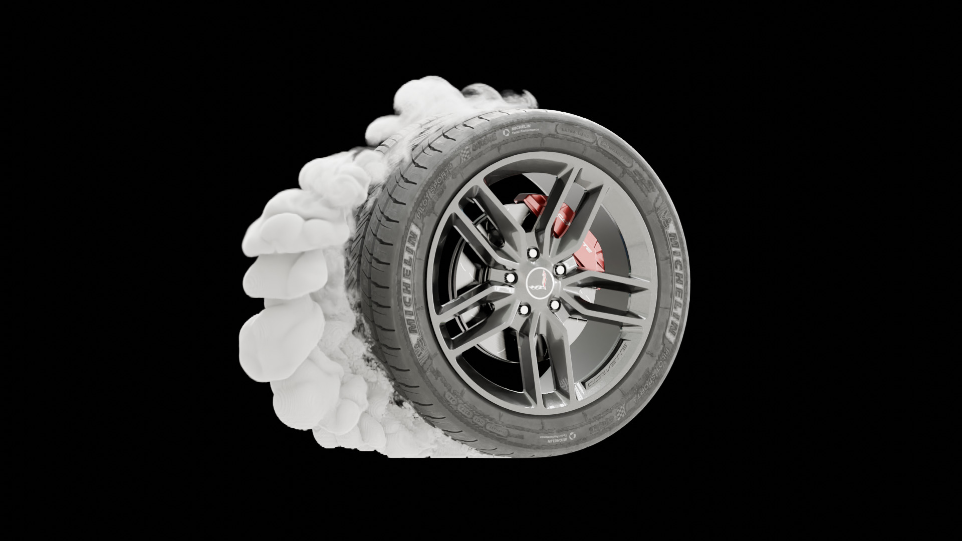 Car Tire Burnout Smoke VBD Pack 3D model_10