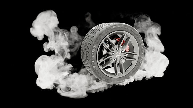 Car Tire Burnout Smoke VBD 3D Model Pack