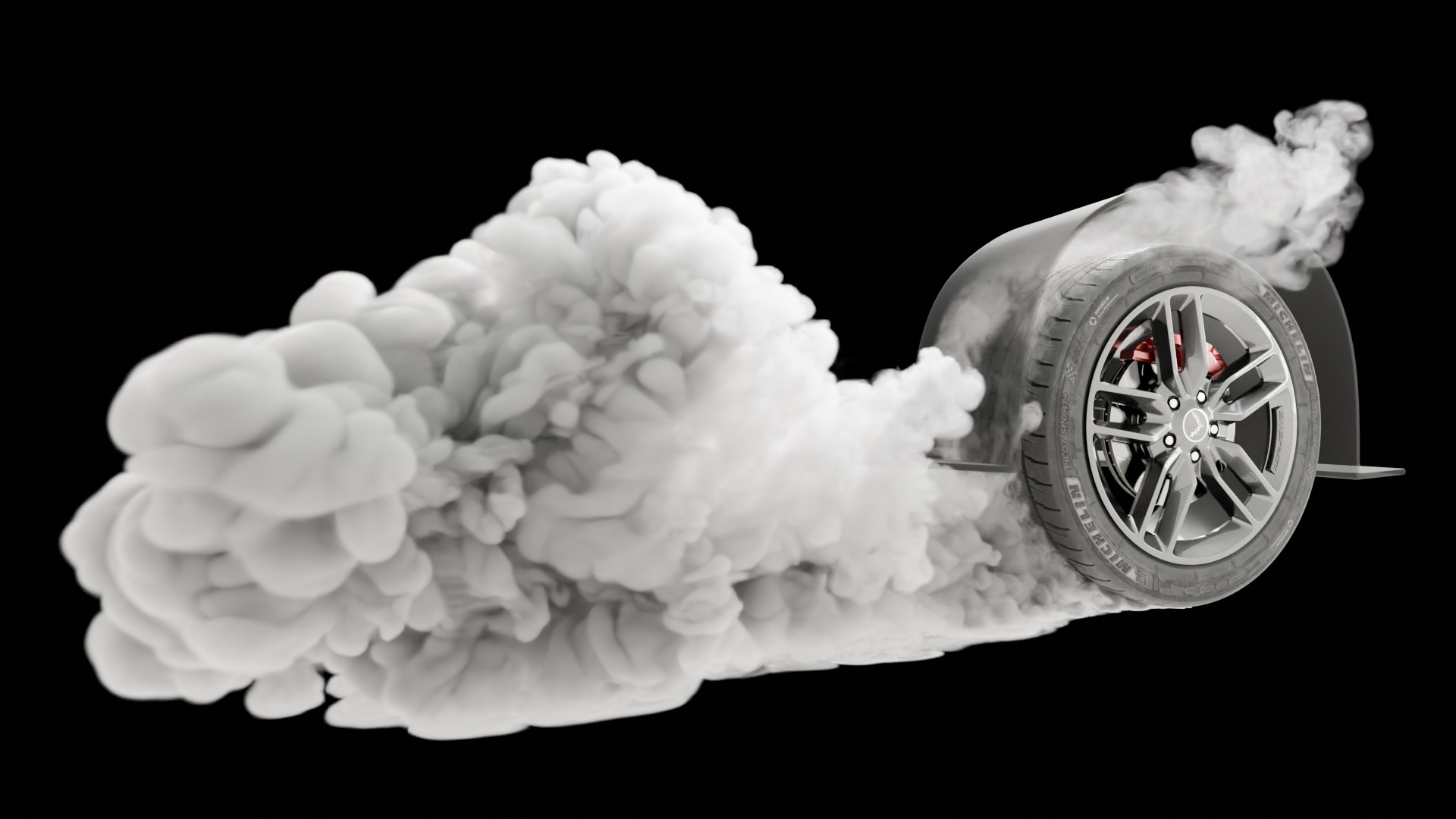 Car Tire Burnout Smoke VBD Pack 3D model_8