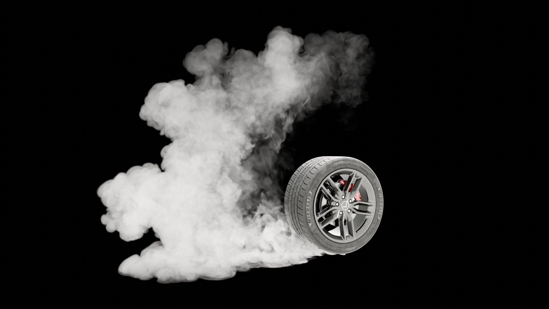 Car Tire Burnout Smoke VBD Pack 3D model_6