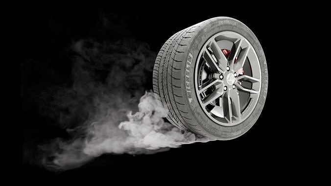 Car Tire Burnout Smoke VBD Pack 3D model