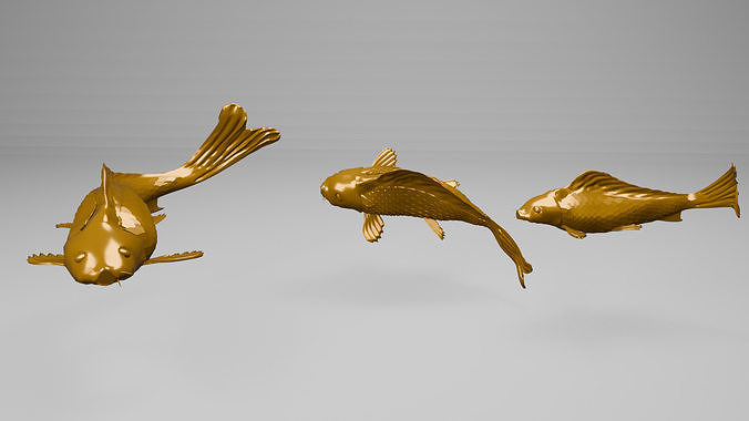 Koi fish ready to print 3D print model