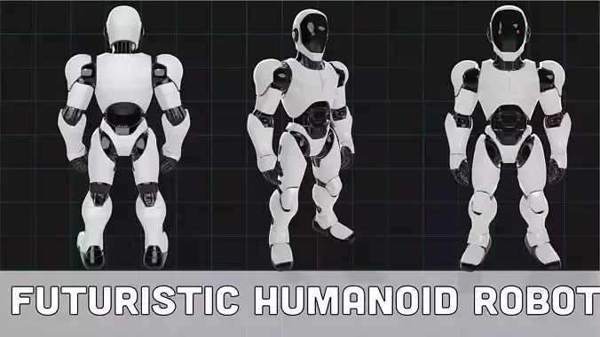 Futuristic Humanoid Robot Model Sci-Fi Android Character 3D model Futuristic Humanoid Robot Model Sci-Fi Android Character 3D model