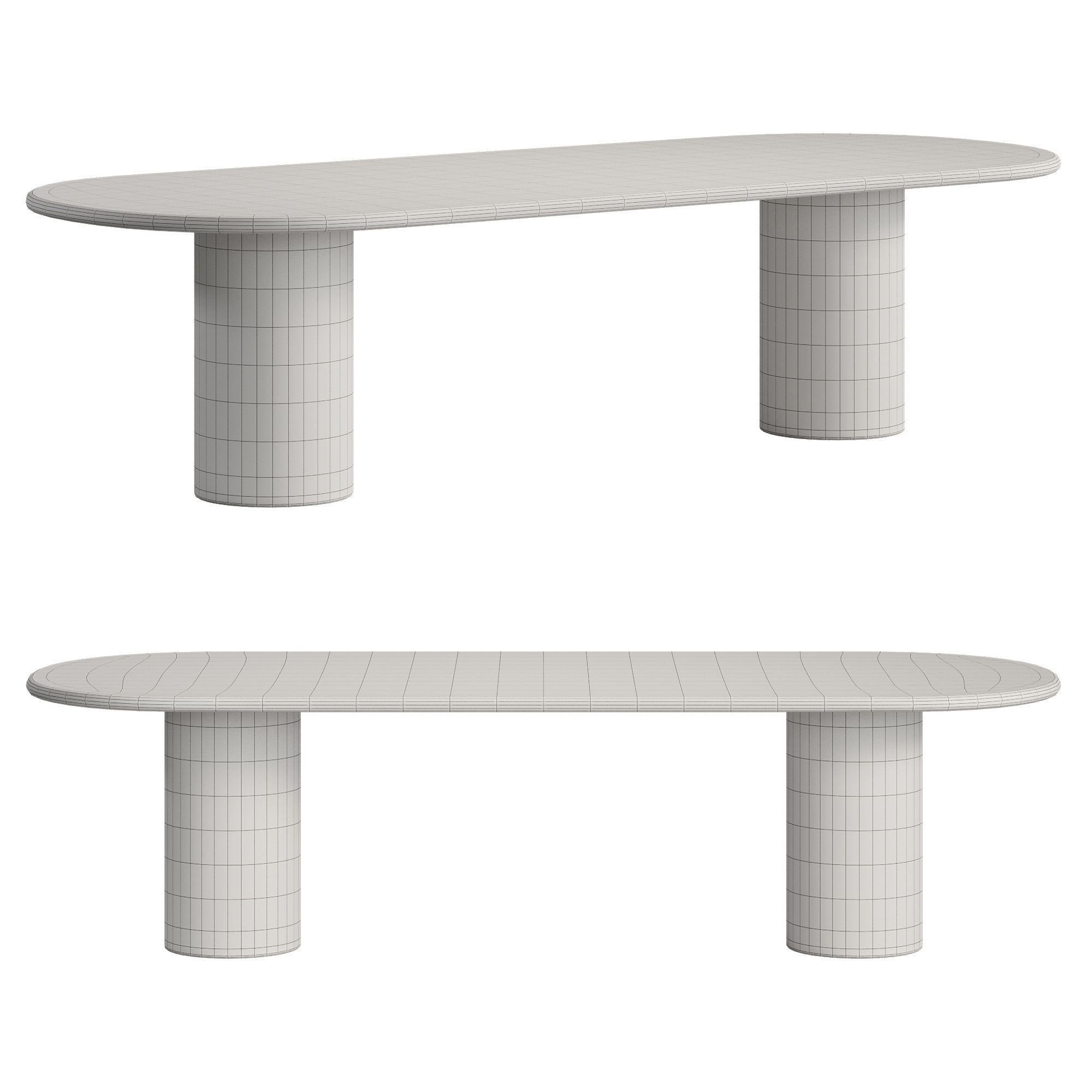 Lorenzo Oval Dining Table 3D model_1