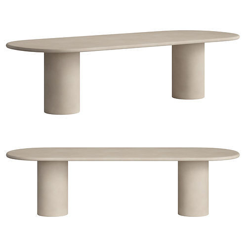 Lorenzo Oval Dining Table 3D model