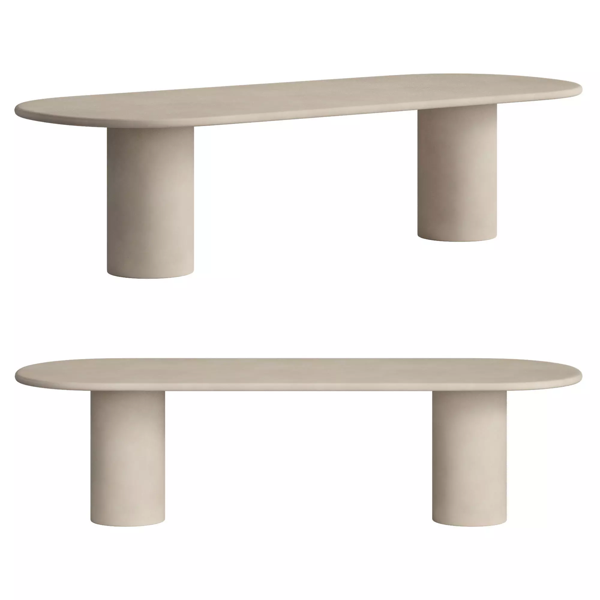 Lorenzo Oval Dining Table 3D model_0
