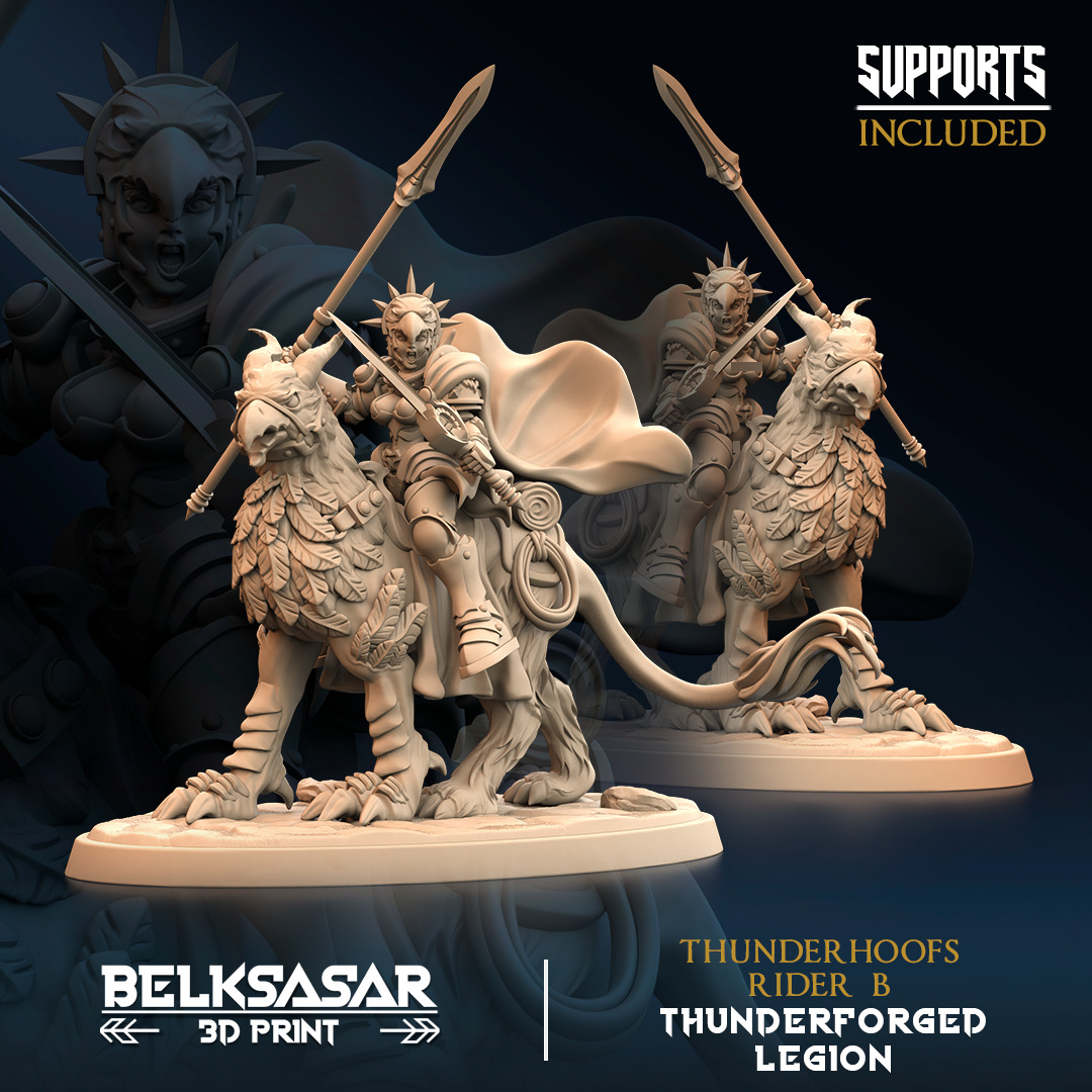 Thudnerhoofs Rider Nude and Normal Set x3 3D print model_2