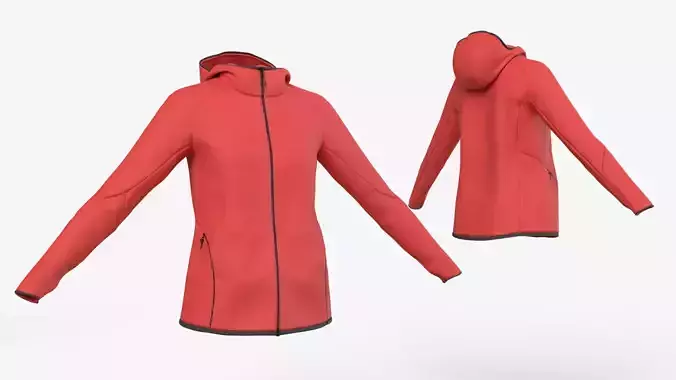 Red Polyester Jacket