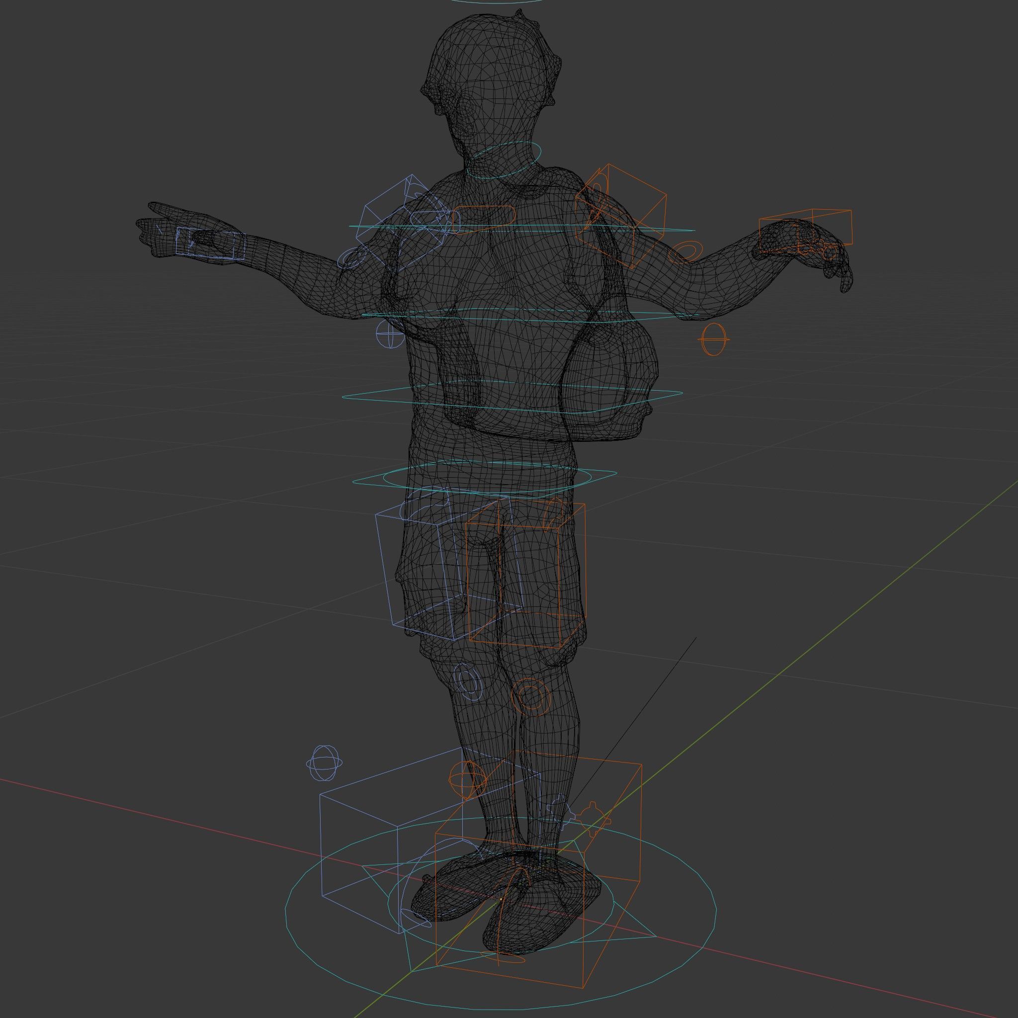 Casual Backpacker Guy Rigged and Animated D Character Model Low-poly 3D model_7