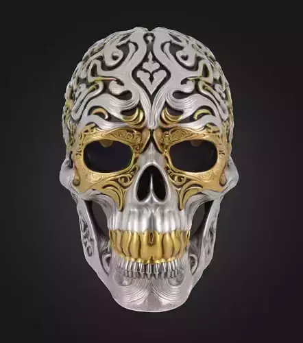 Skull Pattern Full Face Mask - Skull Full Face Mask 3D print model