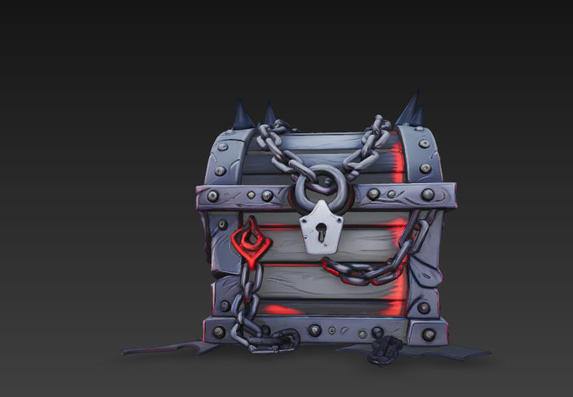 Fantasy Magic Chests Pack Low-poly 3D model_8