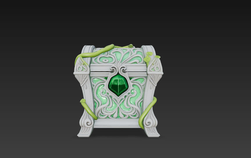 Fantasy Magic Chests Pack Low-poly 3D model_22