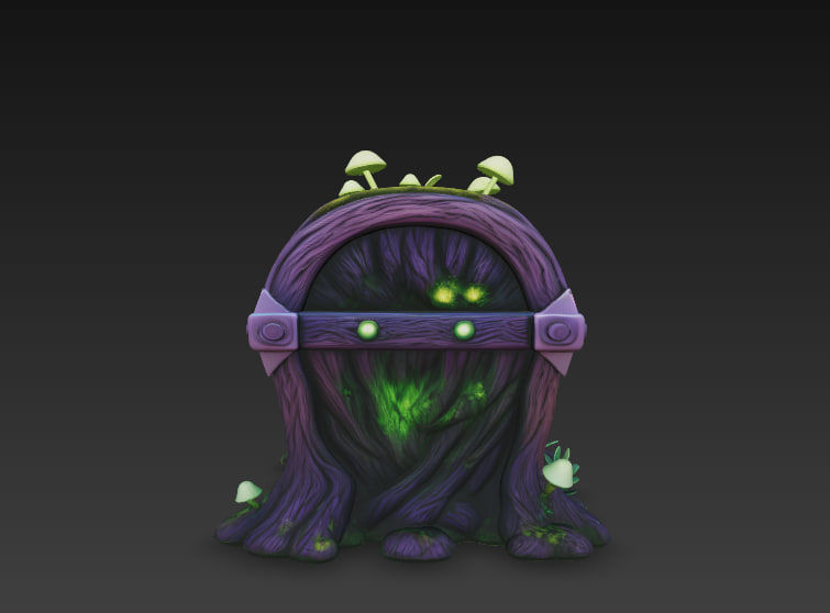 Fantasy Magic Chests Pack Low-poly 3D model_7