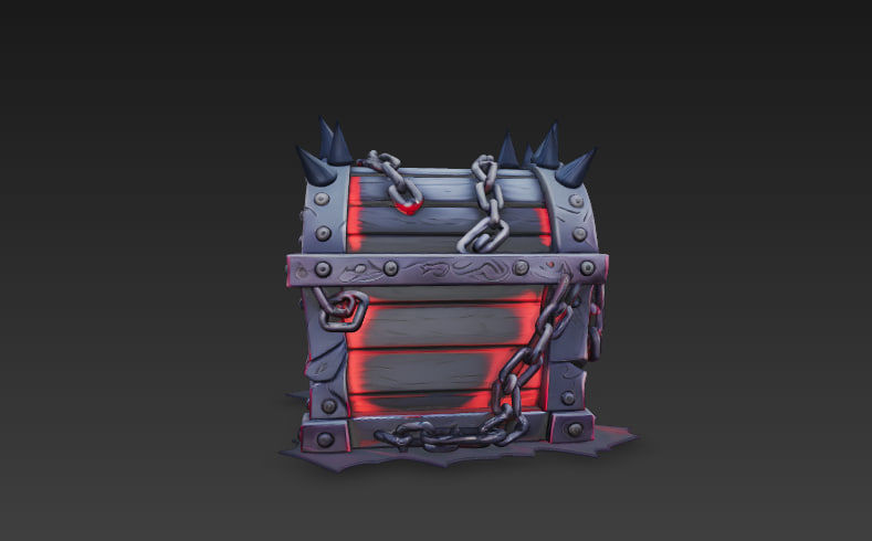 Fantasy Magic Chests Pack Low-poly 3D model_11