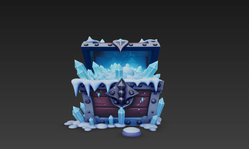 Fantasy Magic Chests Pack Low-poly 3D model_18