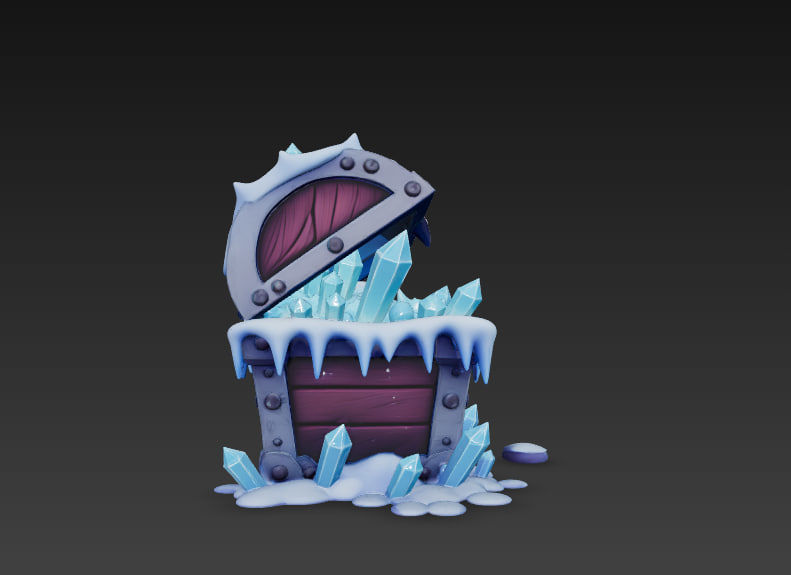 Fantasy Magic Chests Pack Low-poly 3D model_21