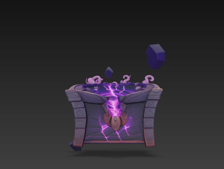 Fantasy Magic Chests Pack Low-poly 3D model_27