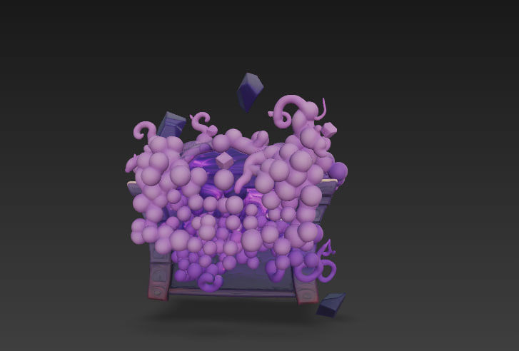 Fantasy Magic Chests Pack Low-poly 3D model_32