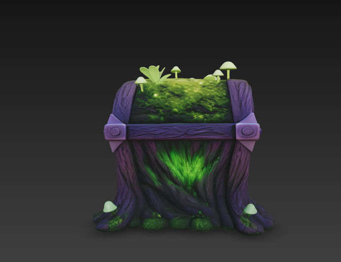 Fantasy Magic Chests Pack Low-poly 3D model_6