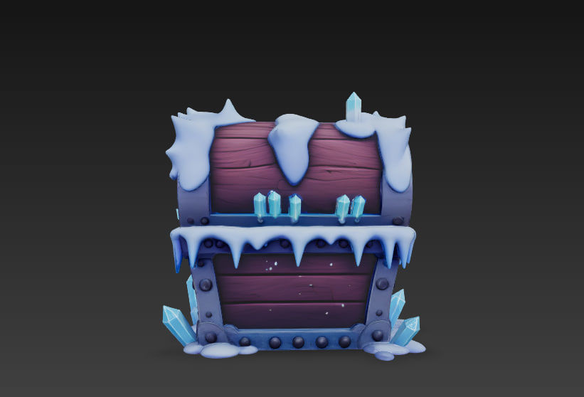 Fantasy Magic Chests Pack Low-poly 3D model_20