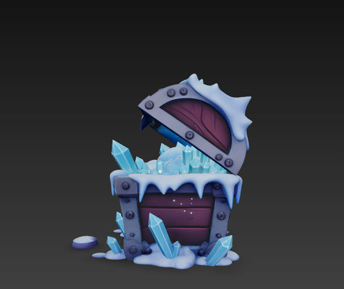 Fantasy Magic Chests Pack Low-poly 3D model_19