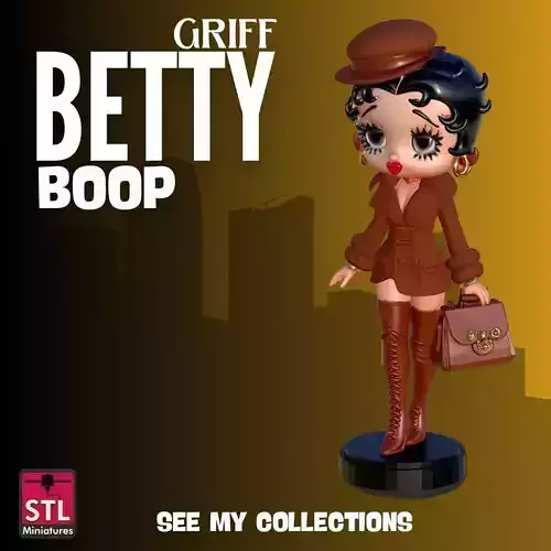 Fashion Diva Betty Vintage High Fashion Style STL 3D print model