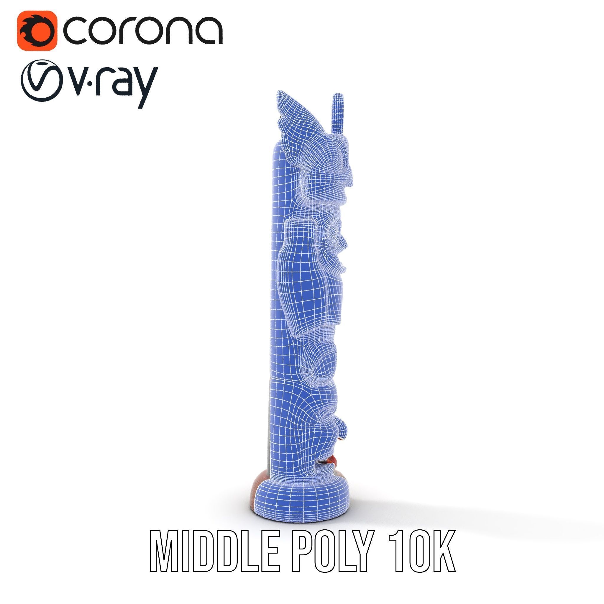 Traditional Totem Pole Model Pack Low-poly 3D model_27