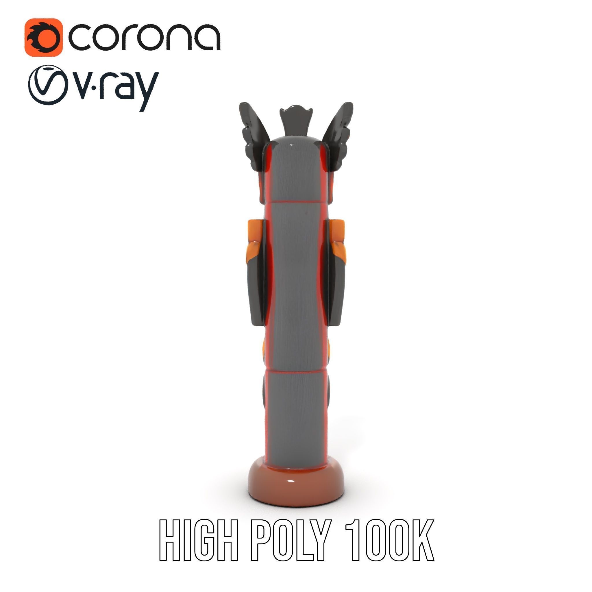 Traditional Totem Pole Model Pack Low-poly 3D model_26