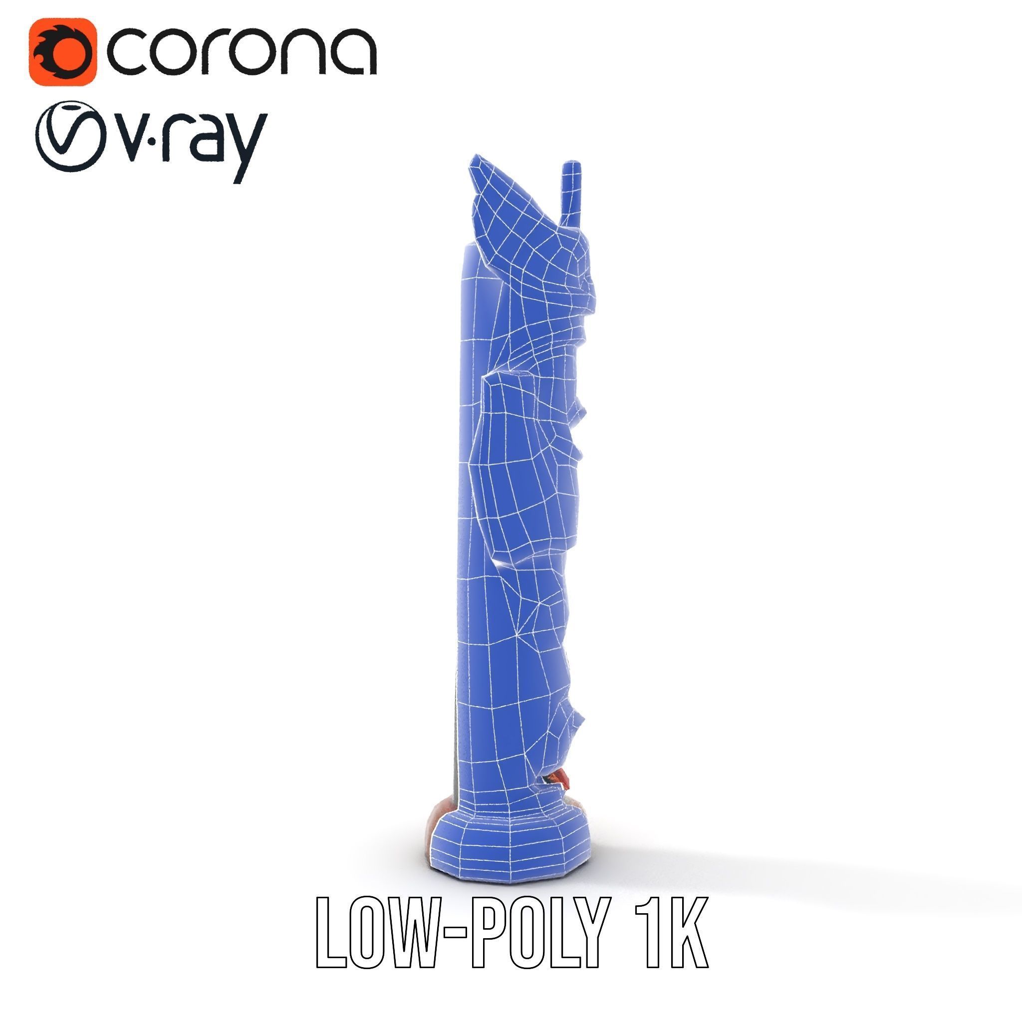 Traditional Totem Pole Model Pack Low-poly 3D model_31