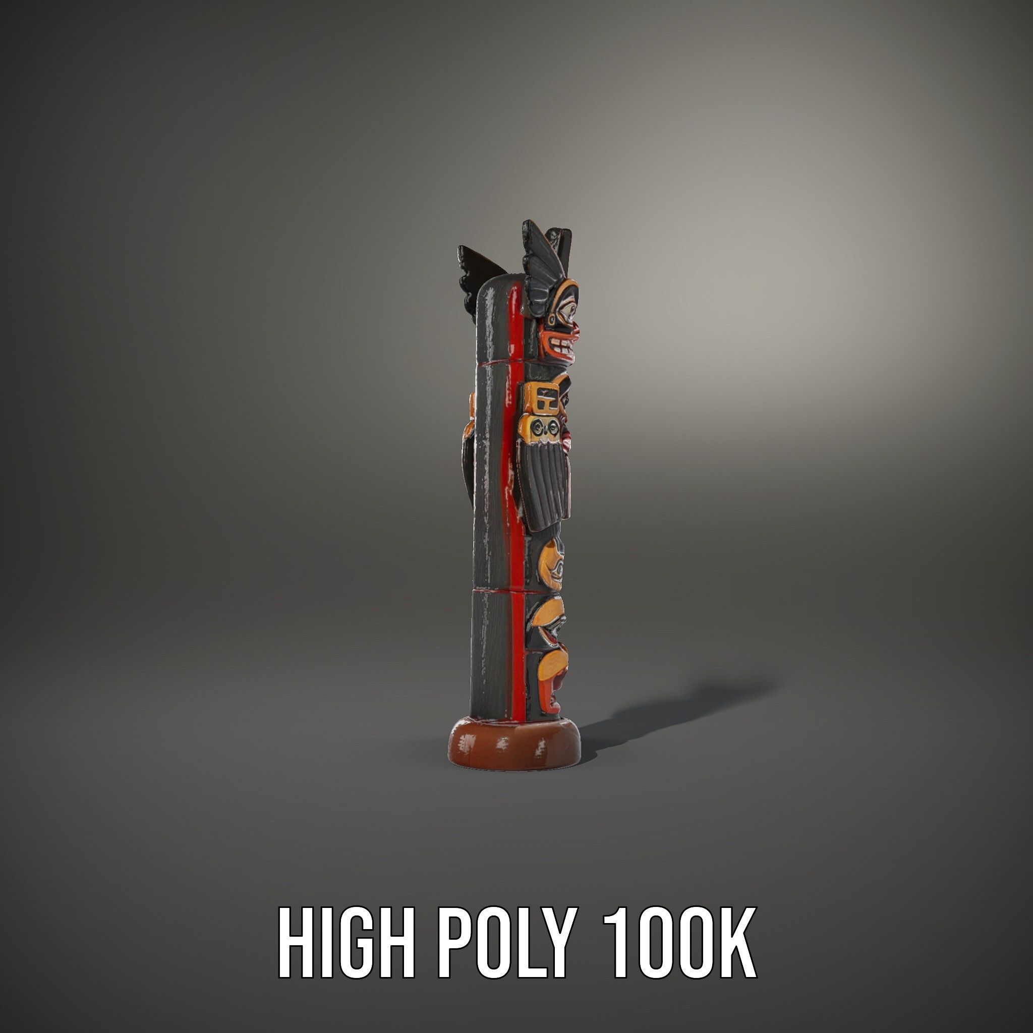 Traditional Totem Pole Model Pack Low-poly 3D model_15
